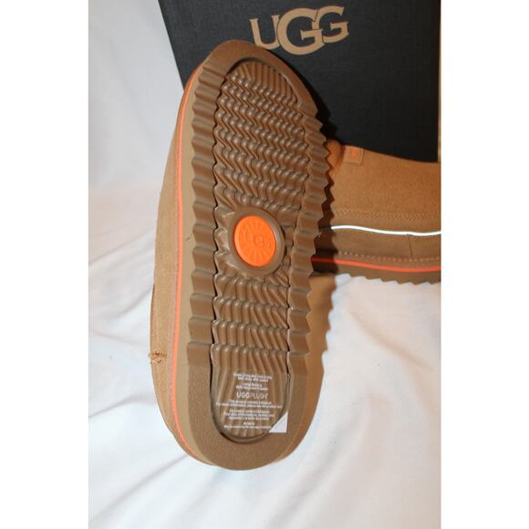 NIB UGG‎ MEN'S TASMAN CALI WAVE SUEDE SHEARLING LINED SLIPPERS CHESTNUT - Picture 8 of 8